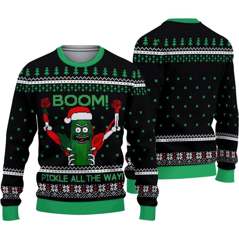 Boom P Rick Ugly Christmas 3d Sweater — Chandails pour hommes