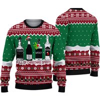 Full Of Christmas Spirit Funny Holiday Drinking Ugly Christmas 3d Sweater