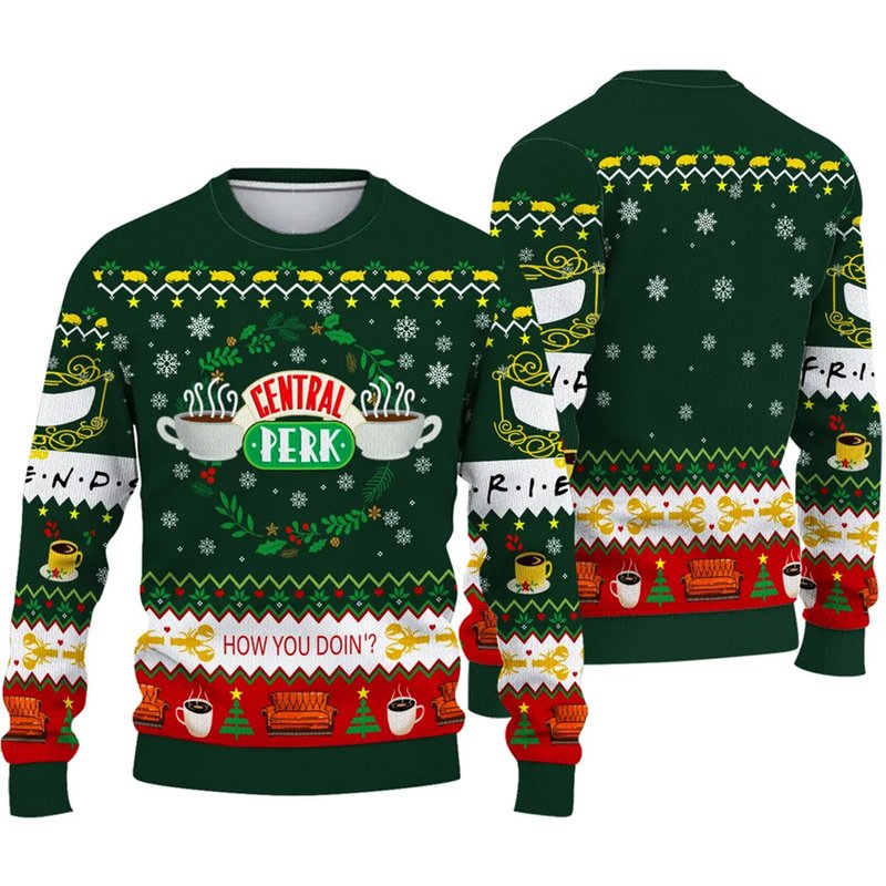 Friends Ugly Christmas 3d Sweater — Chandails pour hommes