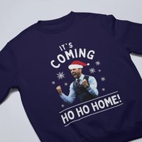 It's Coming Ho Ho Home! Southgate World Cup 2022 England Football Christmas Jumper Sweater Sweatshirt — Sweats à capuche pour hommes