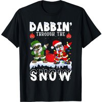 Black African American Santa Claus Christmas Pajamas 2022 T-shirt — T-shirts pour hommes