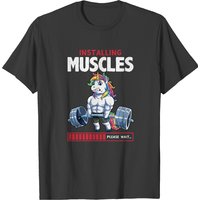 Unicorn Gym Workout Installing Muscles Deadlfit Unicorn Gym Powerlifter Bodybuilding Gift T-shirts — T-shirts pour hommes