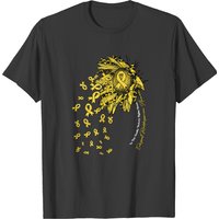 Embryonal Rhabdomyosarcoma Survivor Embryonal Rhabdomyosarcoma Awareness - Sunflower Nobody Fights Alone T-shirts