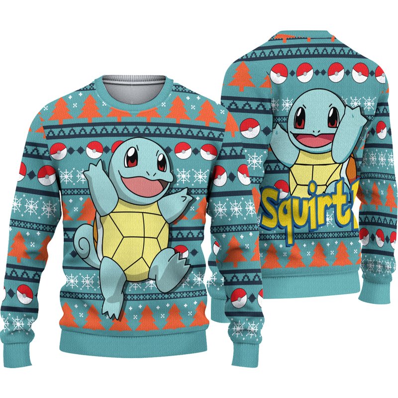 Squirtle Ugly Sweater Christmas, Christmas 3d Sweater — Chandails pour hommes