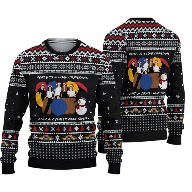 Friends Here's To A Lousy Christmas Ugly Sweater — Chandails pour hommes