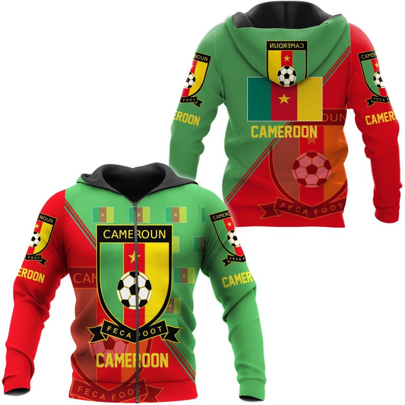 Cameroon National Soccer Team, Qatar World Cup 2022 Champions Soccer Team 3d Hoodie — Sweats à capuche pour hommes