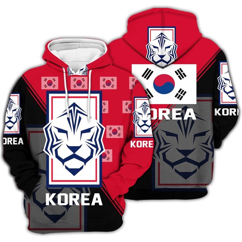 Korea Republic National Soccer Team, Qatar World Cup 2022 Champions Soccer Team 3d Hoodie — Mens Hoodies