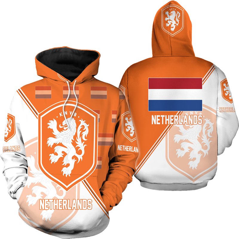 Netherlands National Soccer Team, Qatar World Cup 2022 Champions Soccer Team 3d Hoodie — Sweats à capuche pour hommes