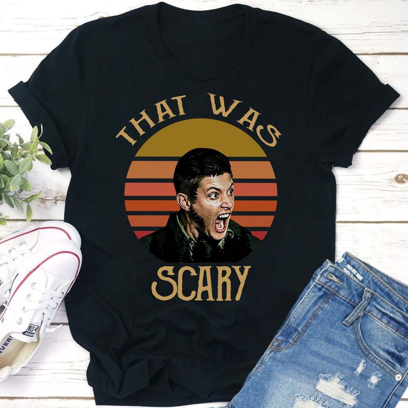 Dean Winchester Scary Vintage T-shirt - Supernatural — T-shirts pour hommes