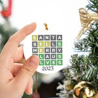 Wordle Christmas Ornament Gift 2023