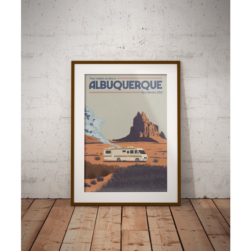 Vintage Inspired Breaking Bad Travel Poster — Affiches et impressions