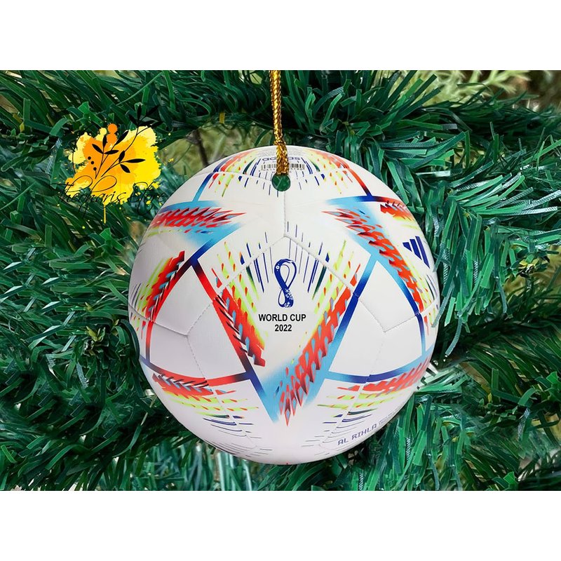 World Cup 2022 Ornament, World Cup Ball Ornament, Football Fan Gift — Ornements