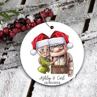Personalized Carl And Ellie Ceramic Ornament — Ornaments