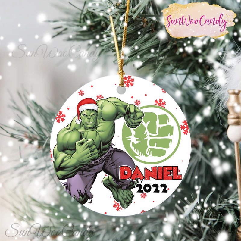 Personalized Hulk Ceramic Ornament — Ornements