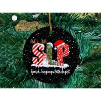 Speech Language Pathologist Christmas Ceramic Ornament — Ornaments