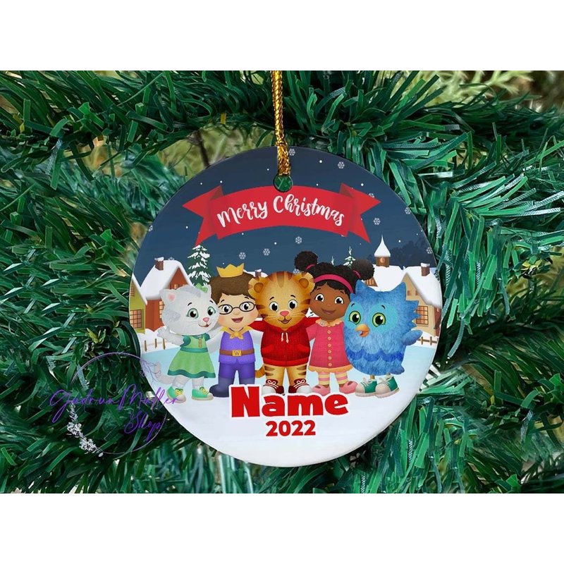 Custom Daniel Tiger And Friends Ceramic Ornament