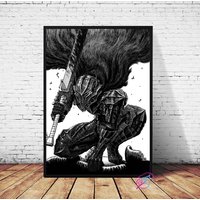 Guts Berserkk Anime Poster Canvas Wall Art Home Decor — Affiches et impressions