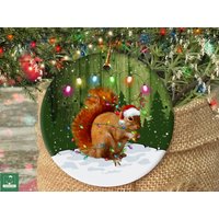 Squirrel Christmas Vacation Ornament, Squirrel Christmas Lights Ornament