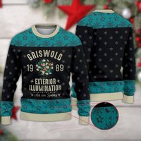 National Lampoons Christmas Vacation Ugly Christmas Sweater, Clark Griswold Ugly Xmas 3d Sweater
