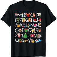 Christmas Alphabet A.b.c Teacher Costume Kids T-shirt