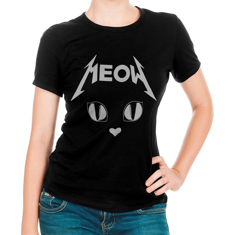 Meow Heavy Metal Cat T-shirt — T-shirts pour hommes