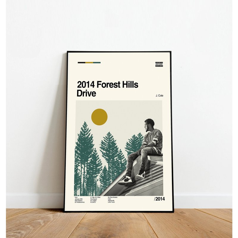 J Cole Poster - 2014 Forest Hills Drive Poster — Posters & Prints