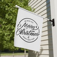 Merry Christmas Flag, Winter House Flag, Christmas House Flag — Decorative Flags