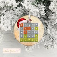 Personalized Wordle Ornament, Wordle Christmas Ornament — Ornaments