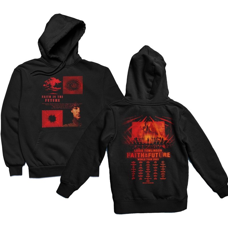 Faith In The Future Ecru Crewneck, Louis Tomlinson Tour Merch — Sweats à capuche pour hommes