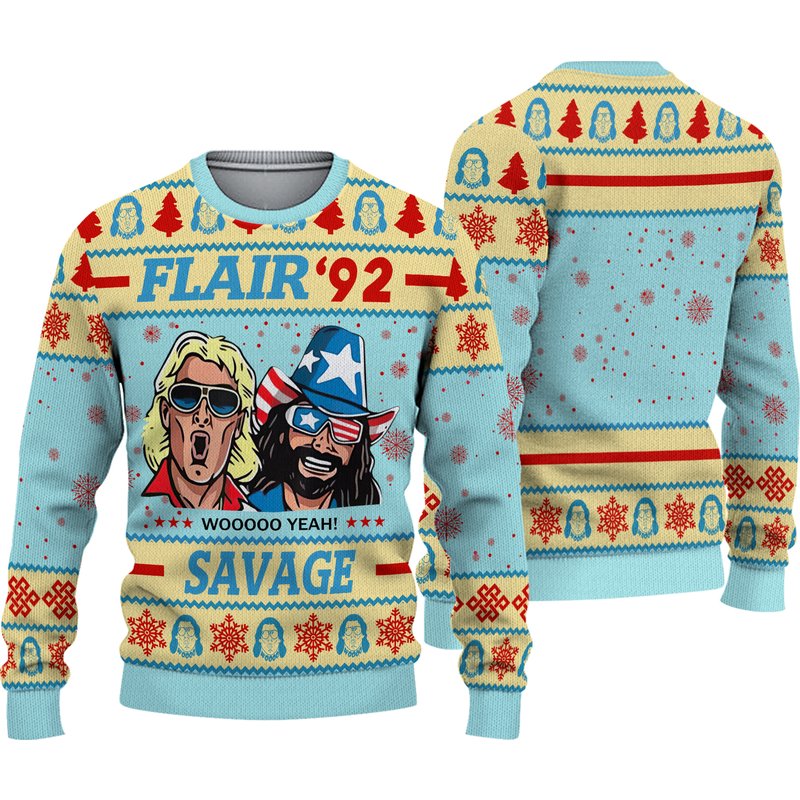 Flair 92 Savage Ugly Christmas Sweater — Chandails pour hommes