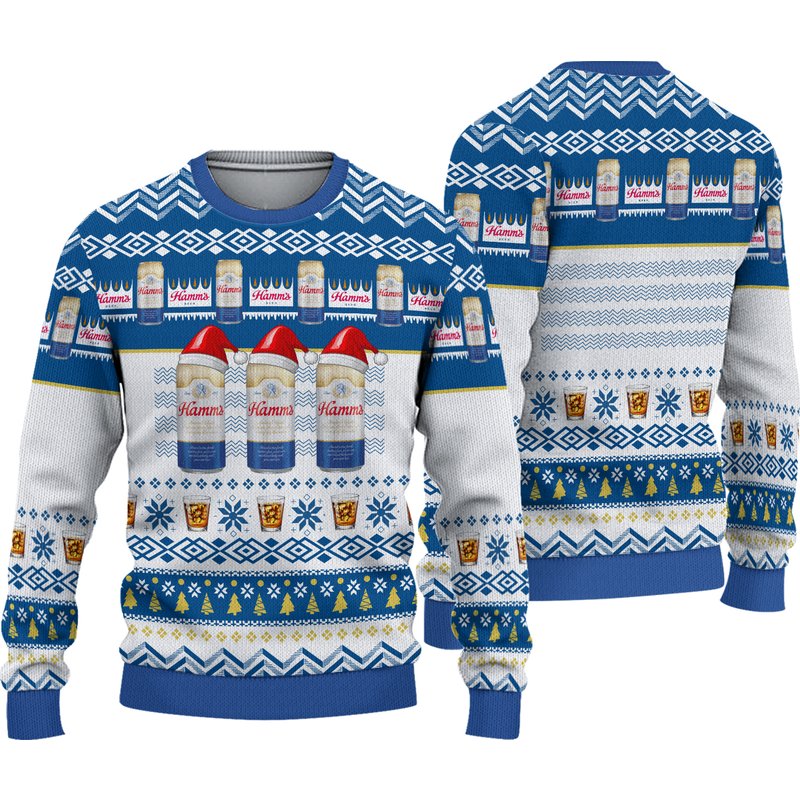 Hamm's Beer Drink Christmas Sweater — Chandails pour hommes