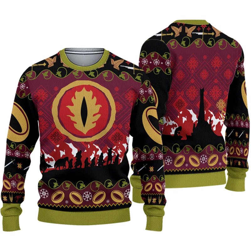Sauron Lotr Ugly Christmas Sweater — Chandails pour hommes
