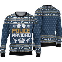 Police Navidad Xmas Ugly Christmas Sweater