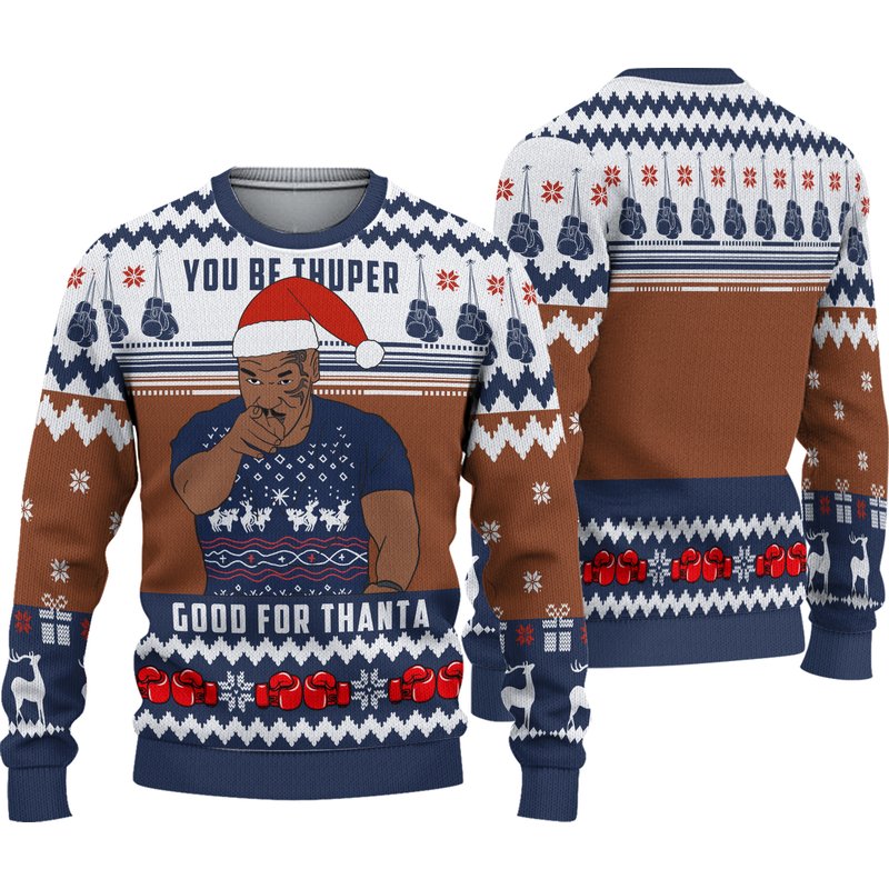 Mike Tyson Merry Christmas Sweater — Chandails pour hommes