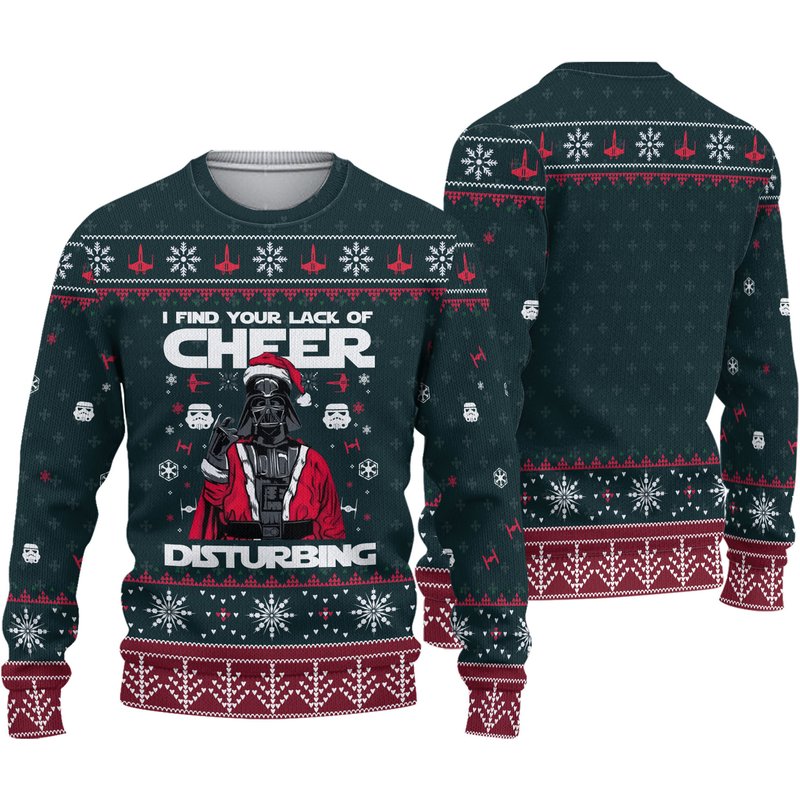 I Find Your Lack Of Cheer Disturbing Ugly Christmas Sweater — Chandails pour hommes