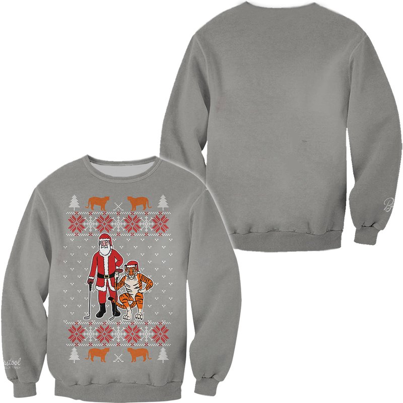 Barstool Golf Tiger Vision Christmas Sweater — Chandails pour hommes