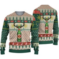 3d Dos Equis Xx Beer Horn Ugly Sweater Christmas