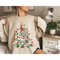 Vintage Snoopy Dog Christmas Tree Sweatshirt — Sweats à capuche pour hommes