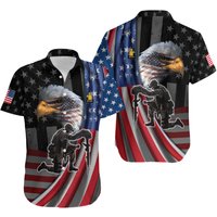 Memorial Day Eagle And Veteran Hawaiian Shirt