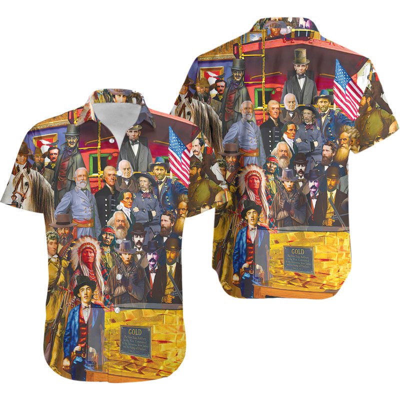 19th Century History Hawaiian Shirt — Chemises décontractées pour hommes