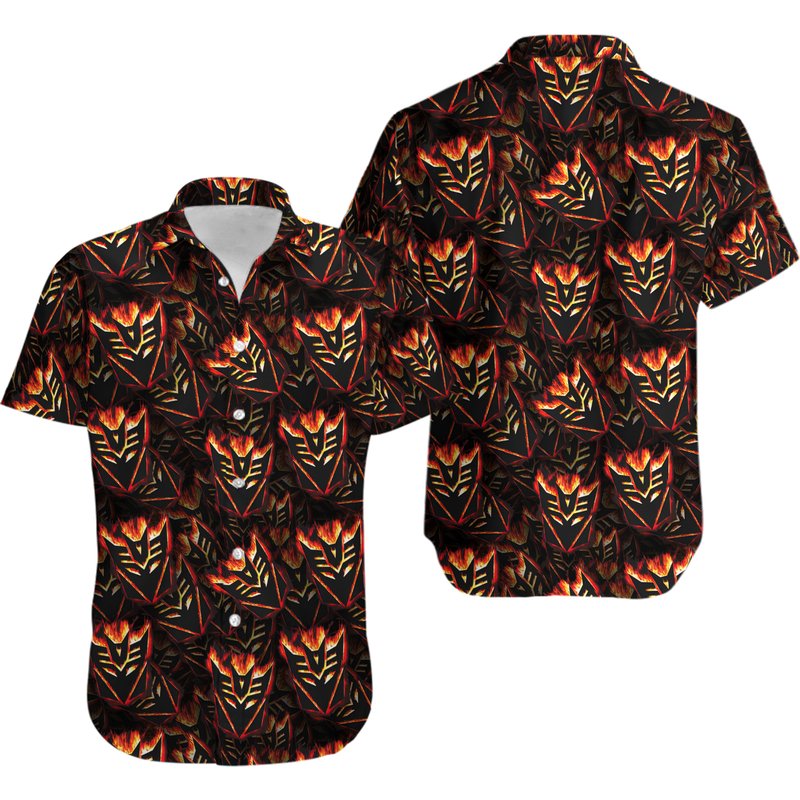 Decepticon Transformer Hawaiian Shirt — Chemises décontractées pour hommes