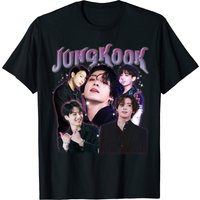 Jungkook Vintage Style T-shirt, Korean K-pop Tshirt