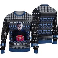 Hellraiser Ugly Knitted Christmas Sweatshirt, Hellraiser Xmas 3d Sweater