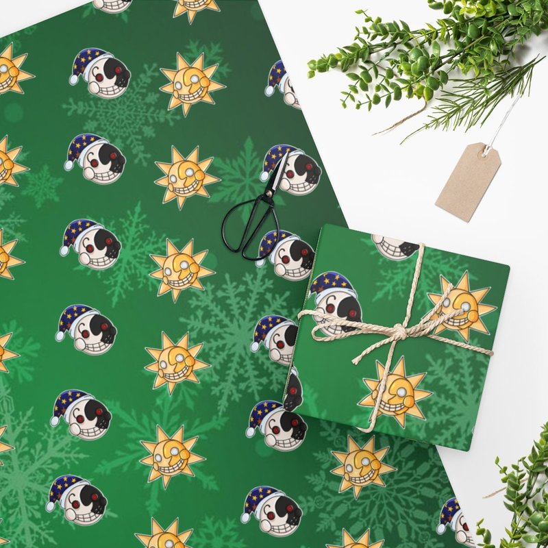 Fnaf Christmas Wrapping Paper - Sundrop Moondrop Gift Wrap Roll — Papier cadeau et fêtes