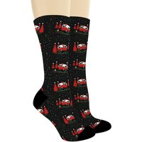 Camping Christmas Presents Rv Camper And Christmas Trees Holiday Socks — Chaussettes fantaisie