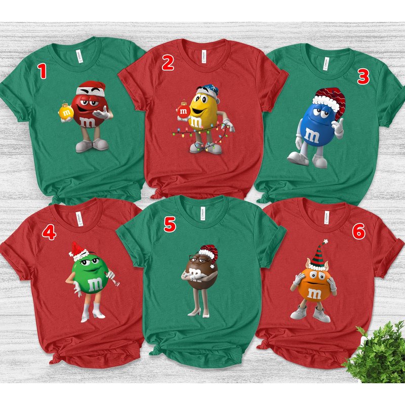 M&m Candy Group Shirt, Family Christmas Shirt, Ugly Christmas Family Shirt