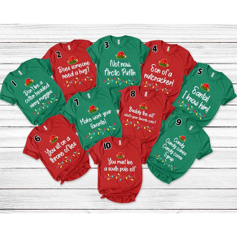 Christmas Elf Shirt, Buddy The Elf Shirt, Funny Xmas Shirt, Dear Santa Christmas Group Shirt — Mens T Shirts