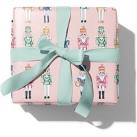 Blush Pink Nutcracker Gift Wrap | Preppy Holiday Wrapping Paper
