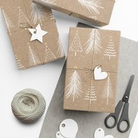 Neutral Rustic Christmas Gift Wrapping Paper, Christmas Wrapping Paper