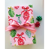 Wrapping Paper: Pink Vintage Ornaments